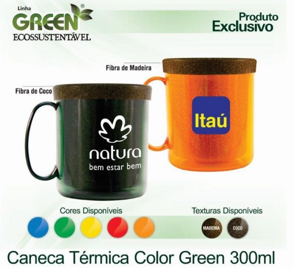 Caneca Térmica Color Green 300 mL 